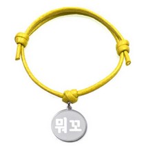 펫츠룩 굿모닝 반려동물 목걸이 M + 원형 실버 팬던트 S, 옐로(뭐꼬), 1개