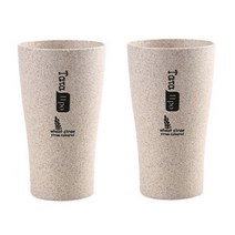 더자카 밀짚섬유 양치컵 L, Y395LBBT018, 2개입