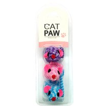 캣포우 CAT 마우스 반려동물용 장난감, 혼합 색상, 3개입
