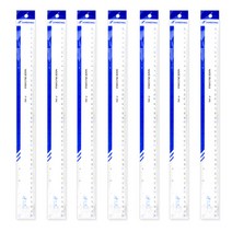 블루마토 플라스틱 자 F 40cm, 혼합 색상, 7개입