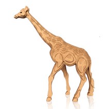 콘타모 3D 종이 입체퍼즐 기린 라지, 우드