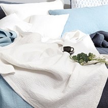 애쉬 슈가 피그먼트 줄누비 스프레드 이불겸 패드, 아이보리