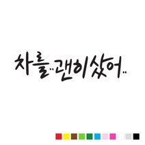 본투로드 초보 운전 스티커 캘리그라피 TYPE 8 차를 괜히 샀어, 회색, 1개