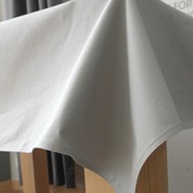 보웰 베이직 옥스포드 테이블 클로스, 카키 그레이, 2인(130 x 130 cm)
