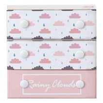 보노하우스 디자인 체스트 서랍장 3단, RAINY CLOUDS, 1개