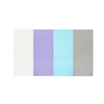 퍼니존 퍼니테라피 화이트비비드 시리즈 2 유아폴더매트, 화이트 + 바이올렛 + 스카이블루 + 그레이
