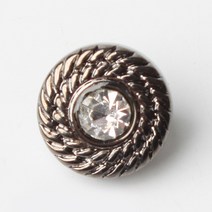 동화상가몰 회오리 단추 10mm, 흑실버, 10개입