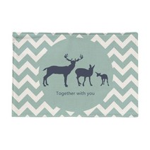 스토어33 민트 키친 린넨 테이블매트, A, 44 x 28 cm