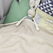 오즈맘 면 100% 이중거즈 보들보들 유아 여름 블랭킷 대 100 x 120 cm, 사선스트라이프