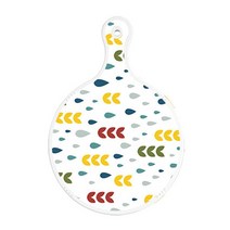 로엠디자인 양면 원형 서빙도마 빗물과새싹패턴, 하드, 1개