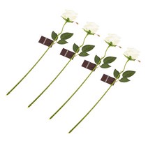 에이비엠 조화 한송이장미꽃 4p, 화이트