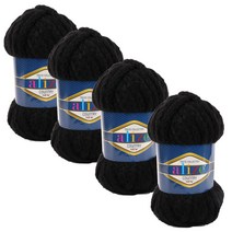 마마니트 알리제 컨트리 뜨개질 실 4p, 60 Black, 4개