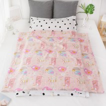 보떼하우스 인견 통통패드 14온스 영유아 일체형 낮잠이불 사계절베개솜 포함, 종달새 핑크