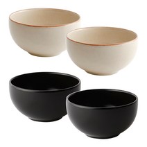 젠한국 젠 FS 공기 11cm 크림 2p + 블랙 2p, 혼합 색상, 1세트