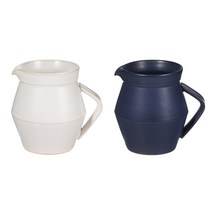 공기 이선철 우유병 저그 2p, 베이지, 딥블루