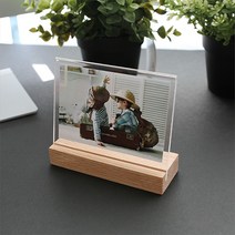 원세븐나인 포토 프레임 오크 스탠드 액자 3 x 5 인치, 혼합 색상