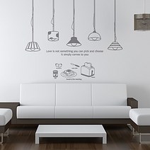 디자인수풀 그래픽 포인트스티커 심플 브라더램프 07, 다크그레이