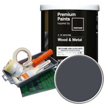 노루페인트 팬톤 우드앤메탈 페인트 반광 세트, 19-4104 Ebony, 1L