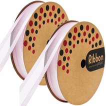 포포팬시 오간디D 리본 16mm 2p, 핑크, 13.7m