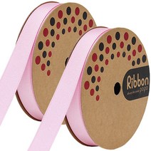 포포팬시 골직 리본 15mm 2p, 핑크, 13.7m