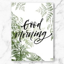 RYMD 인테리어 굿모닝 수지 액자, 화이트