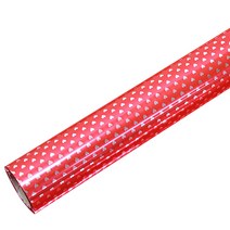 영프라자 스몰하트 비닐증착포장지 26.5cm x 20m, 레드, 1개
