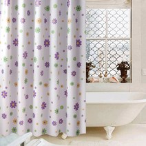 앤티스 플라워 욕실 커튼 해바라기 180 x 240 cm, 1개