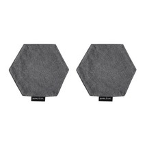 보울보울 볼볼모던 육각 코튼 코스터 2p, 차콜