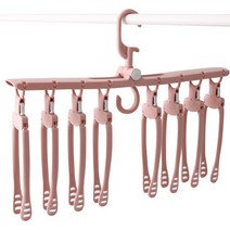 바네스데코 공간절약 다용도 회전 접이식 옷걸이 매직행거, 러블리핑크, 1개