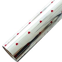 미니하트 비닐 증착 포장지 대 53cm x 17m, 적색, 1개