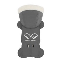 퍼피엔젤 시그니쳐TM 날개 오버롤 반려견 패딩 여아용 PA-OW435, 95 Gray