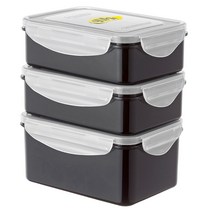 셰프웨어 얌 직사각형 630ml 2p + 직사각형 1.1L 3단 도시락, 혼합 색상, 1개