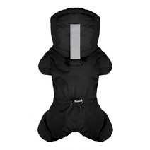 퍼피엔젤 애견 MAGAGIOTM 스노우 후드 패딩 오버롤 남여공용 올인원 PA-OW452, 999 Black
