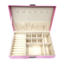 바미샵 블라썸 보석함 인조가죽, 핑크, 1개