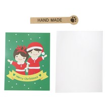 황씨네도시락 크리스마스 캔디홀더 소년소녀 100p + 발바닥핸드메이드스티커 크라 100p + OPP봉투 100p, 1세트