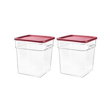 LITEML&C 스토리지 컨테이너 밀페용기 레드 19L, 2개입, 단품