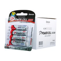 신콘 AA충전지 4조 블리스터 POWERCELL3333B, 4개, 1개