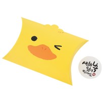 황씨네도시락 반달상자 병아리 30p + 뉴 새해복 캘리 스티커 화이트 30p, 혼합 색상, 1세트
