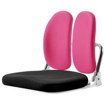 청심의자 폴더 스마트듀얼 고급형 좌식의자 화이트바디 메쉬원단, 투톤핑크