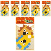 동기오피스 펠트아트지 접착식 2p x 6개, DF-1097 사자