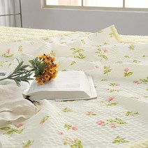 아임리빙 블링 시어서커 홑이불 배덮개용, 로제플라워