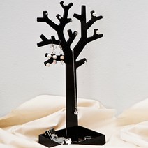 알뜨리 트리 귀걸이 보관함, 블랙, 2개입