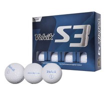볼빅 S3 TOUR 골프공 3피스, 화이트, 12개