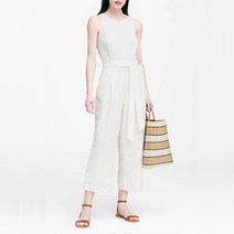 바나나리퍼블릭 여성용 쁘띠 린넨 블렌드 크롭 점프수트
