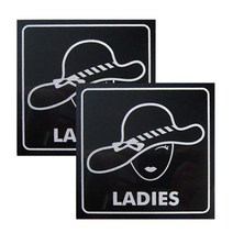 쁘띠팬시 F4015 아크릴 표지판 120 x 120 mm, LADIES, 2개입