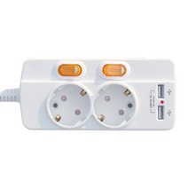 카닉스 타노스 USB 2포트 개별스위치 멀티탭 16A 2구 EW-MSU-16A2, 3m, 1개