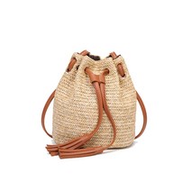 윰미엘 태슬 복조리 왕골가방