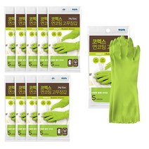 코멕스 마이사이즈 면코팅 고무장갑 S, 그린, 10개