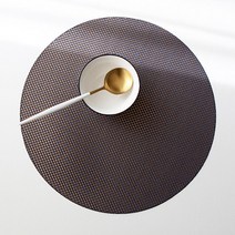 모리스벤암펠 멜로우스페이스 Green PVC 테이블 식탁 매트 TC-M11, 골드네이비 원형, 38 x 38 cm