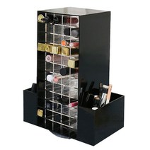 반디스토어 립스틱 회전 정리함 블랙 KR_1006, 회전블랙(KR_1006), 1개